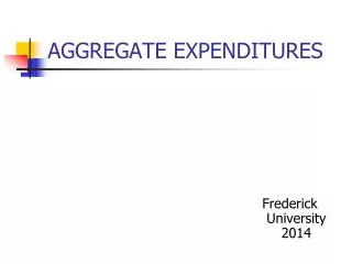 AGGREGATE EXPENDITURES