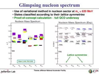 Glimpsing nucleon spectrum