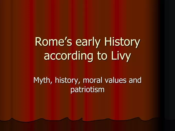 rome s early history according to livy