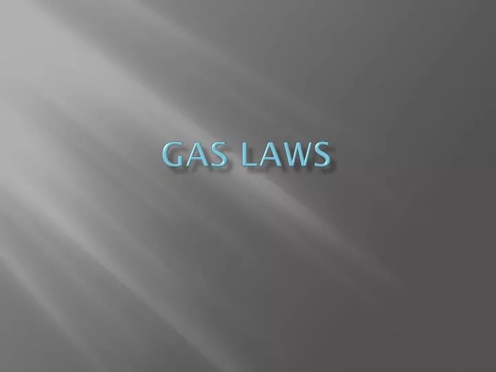 gas laws