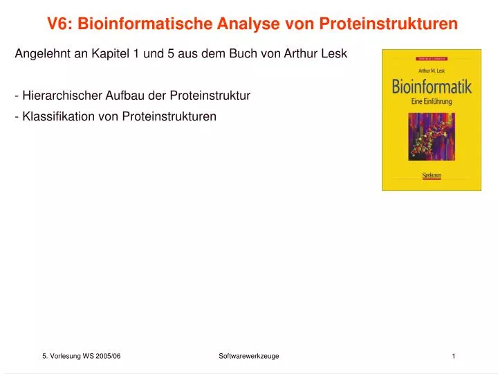 v6 bioinformatische analyse von proteinstrukturen