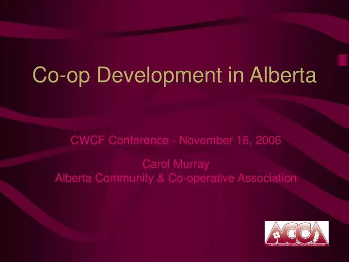 co op development in alberta