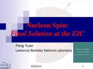 Nucleon Spin: Final Solution at the EIC
