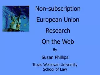 Non-subscription European Union Research On the Web