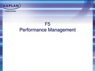 F5 Performance Management