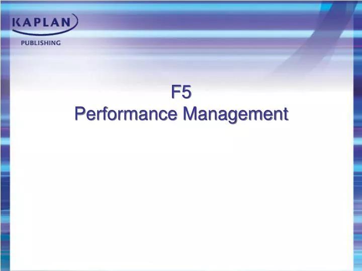 f5 performance management
