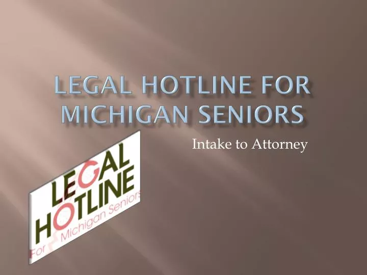 legal hotline for michigan seniors