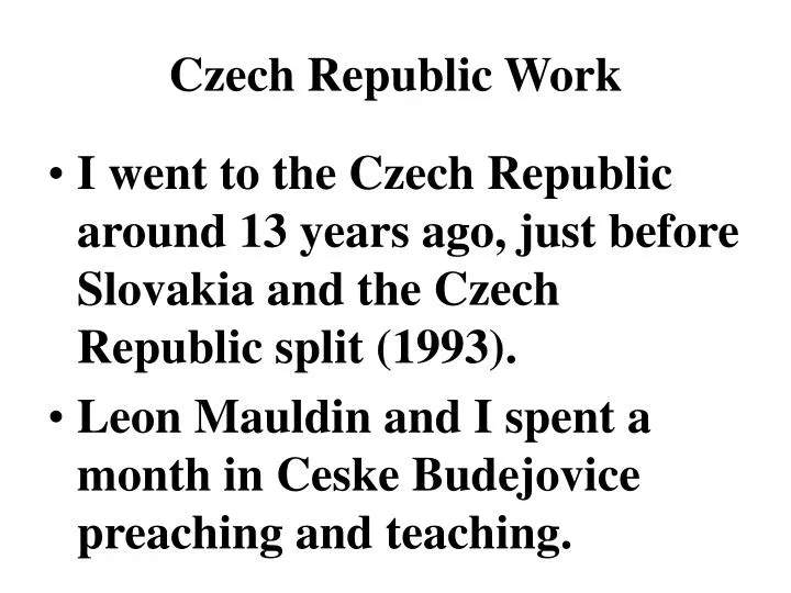 czech republic work