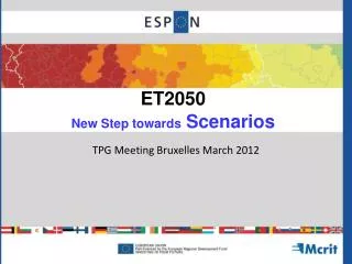 ET2050 New Step towards Scenarios