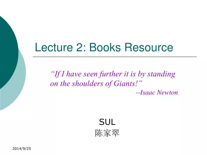 lecture 2 books resource