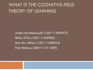 what is the cognitive field theory of learning