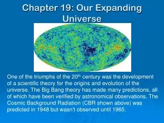 Chapter 19: Our Expanding Universe