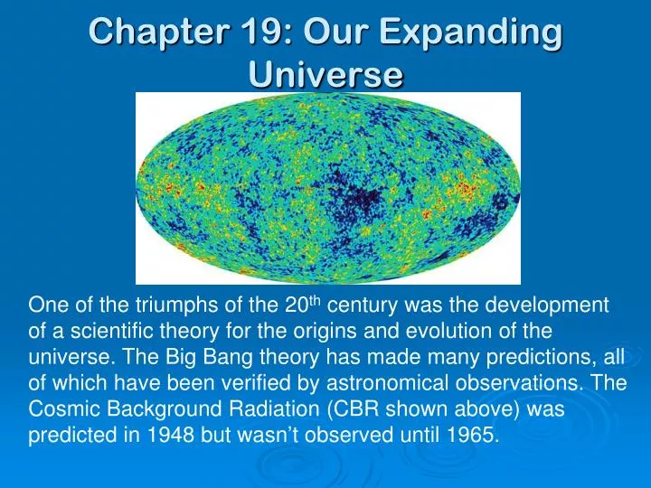 chapter 19 our expanding universe