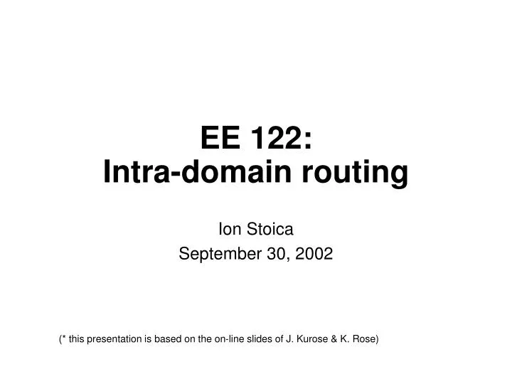 ee 122 intra domain routing