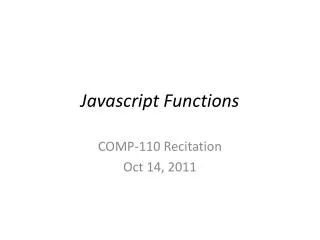 Javascript Functions