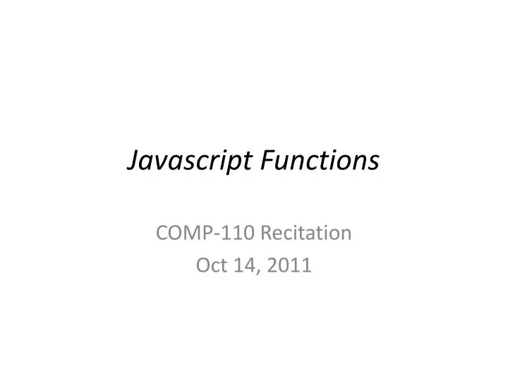 javascript functions