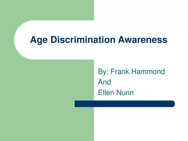 age discrimination awareness