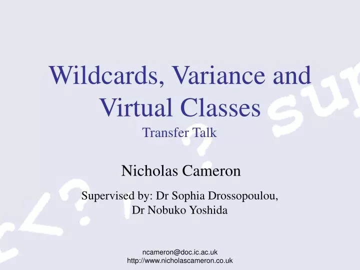 wildcards variance and virtual classes