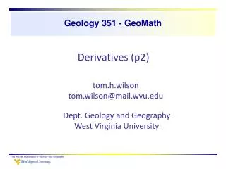 Geology 351 - GeoMath