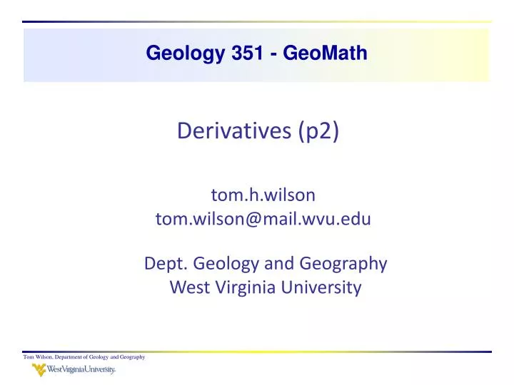 geology 351 geomath