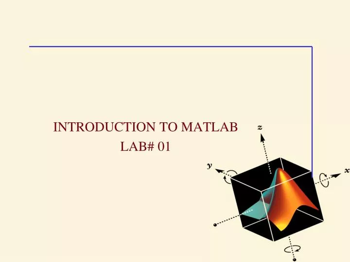 introduction to matlab lab 01