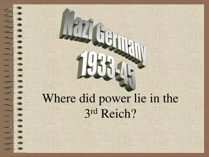 where did power lie in the 3 rd reich