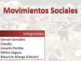 movimientos sociales