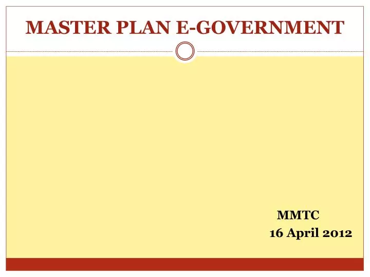 master plan e government