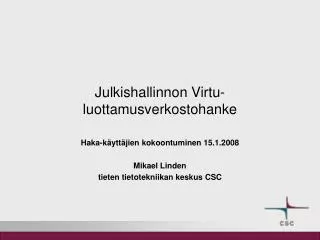 julkishallinnon virtu luottamusverkostohanke