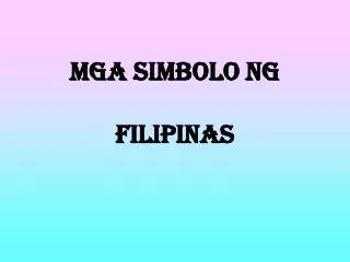 mga simbolo ng filipinas