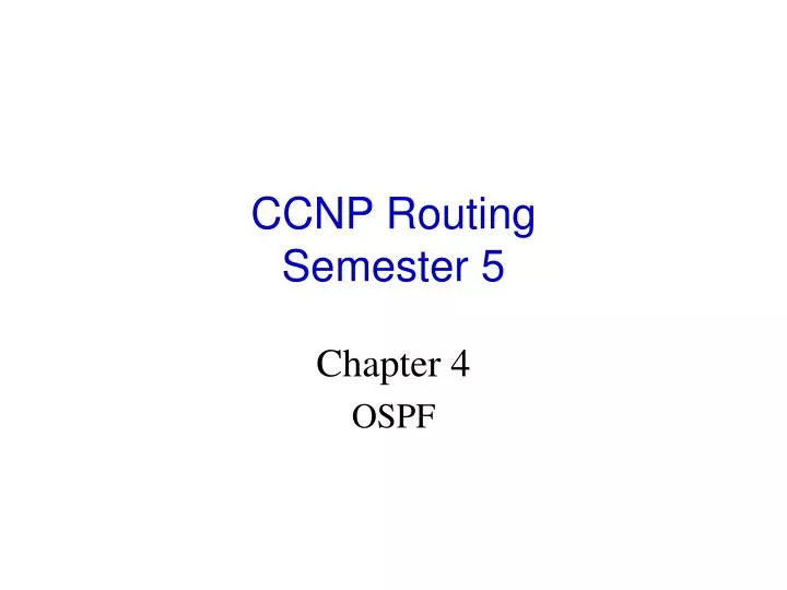 ccnp routing semester 5