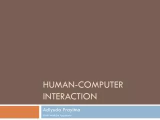 human computer interaction