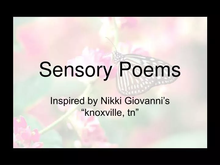 sensory poems