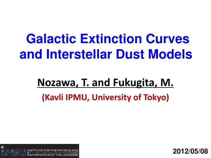 galactic extinction curves and interstellar dust models