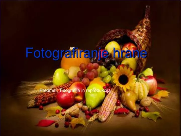 fotografiranje hrane