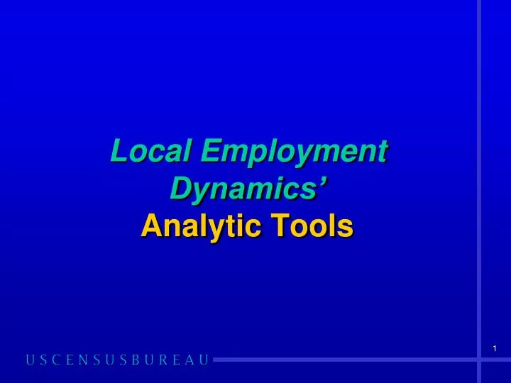 local employment dynamics analytic tools