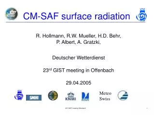 CM-SAF surface radiation