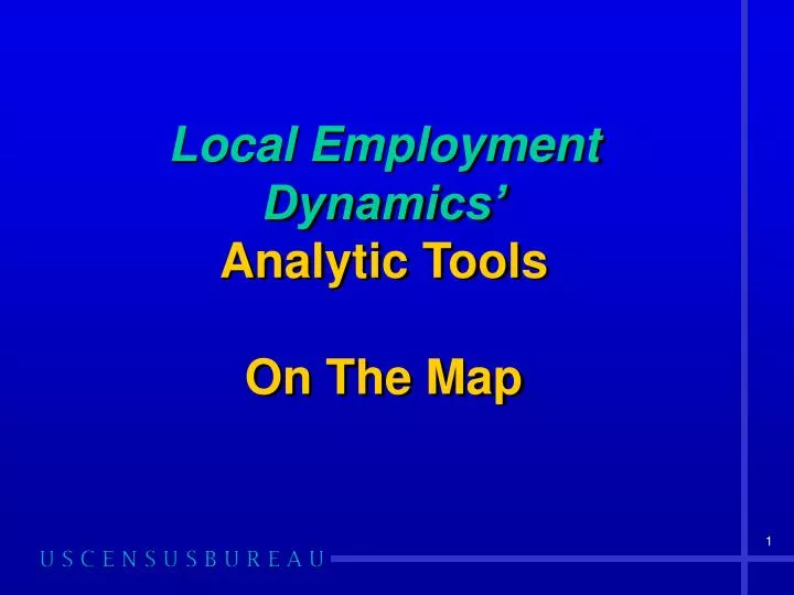 local employment dynamics analytic tools on the map