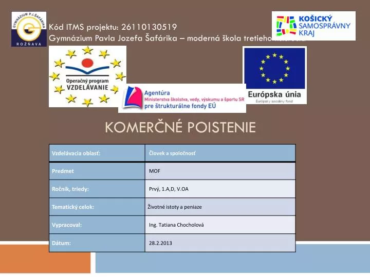 komer n poistenie