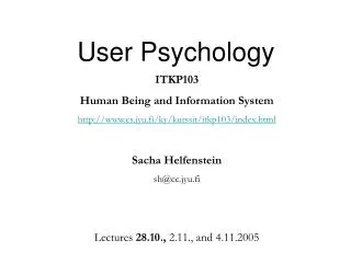 User Psychology