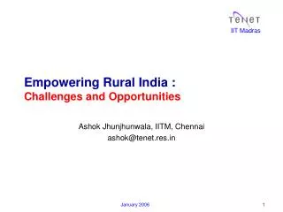 Empowering Rural India : Challenges and Opportunities
