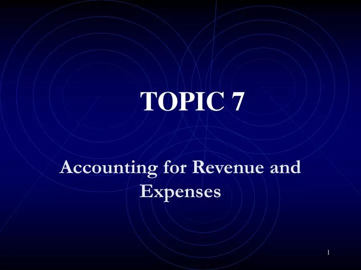 accounting for revenue and expenses