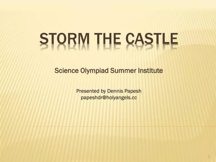 science olympiad summer institute