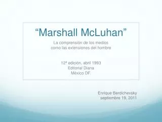 marshall mcluhan