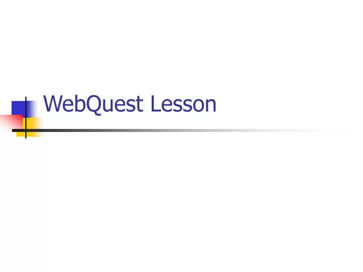 webquest lesson