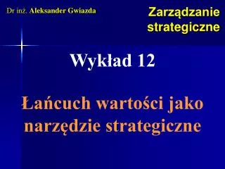 zarz dzanie strategiczne