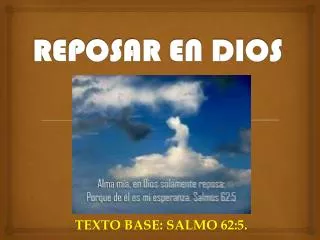 reposar en dios