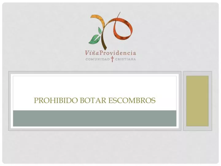 prohibido botar escombros