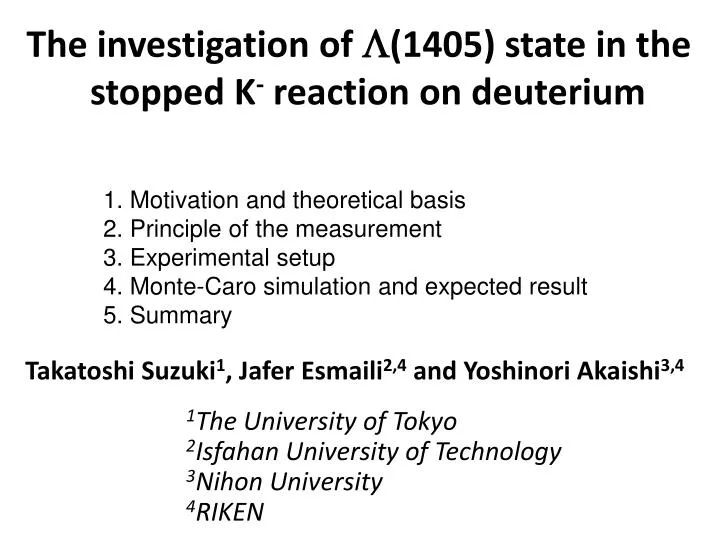 the investigation of l 1405 state in the stopped k reaction on deuterium