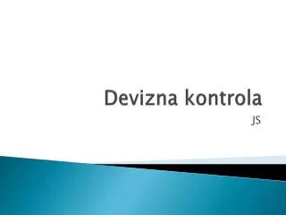 devizna kontrola